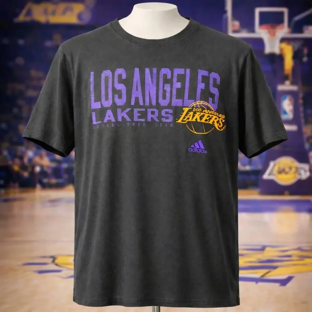 Adidas Los Angeles Lakers Short Sleeve Shirt 2XL 2X